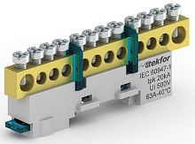 Шина неизолированная Tekfor N "ноль" KSN-7-6x9-14 14 групп синий картинка 